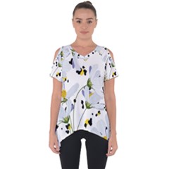Tree Poppies  Cut Out Side Drop Tee by Sobalvarro