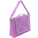 Pink Gingham Check Squares Box Up Messenger Bag View2