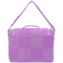 Pink Gingham Check Squares Box Up Messenger Bag View3