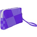 Purple Gingham Check Squares Pattern Wristlet Pouch Bag (Small) View2
