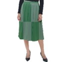 Green Gingham Check Squares Pattern Classic Velour Midi Skirt  View1