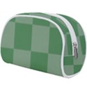 Green Gingham Check Squares Pattern Make Up Case (Large) View2