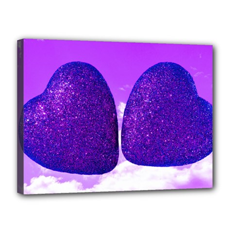 Two Hearts Canvas 16  X 12  (stretched) by essentialimage