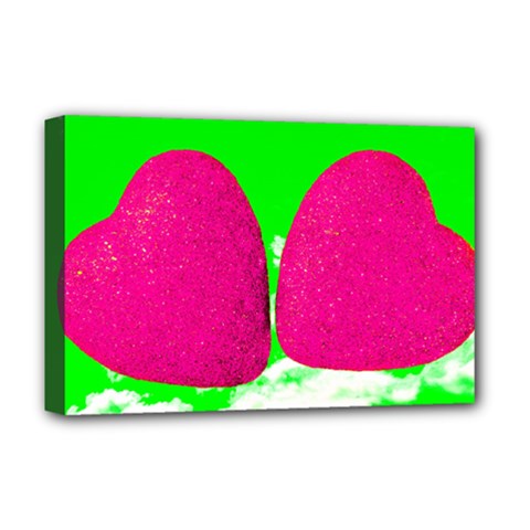 Two Hearts Deluxe Canvas 18  X 12  (stretched) by essentialimage