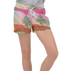 Lebanon Velour Lounge Shorts by AwesomeFlags