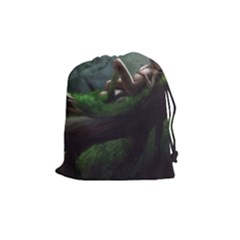 Wooden Child Resting On A Tree From Fonebook Drawstring Pouch (medium) by 2853937
