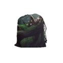 Wooden Child Resting On A Tree From Fonebook Drawstring Pouch (Medium) View1