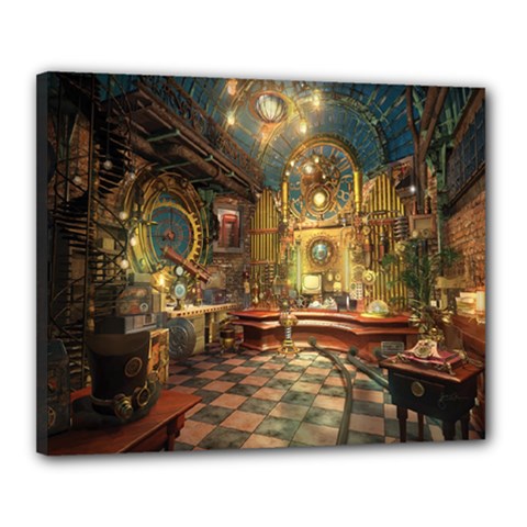 Surreal Steampunk Music Room From Fonebook Canvas 20  X 16  (stretched) by 2853937