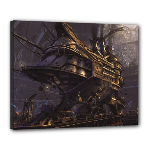 Steampunk Ship Canvas 20  X 16  (stretched) by 2853937