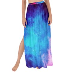 Colorful Pink And Blue Disco Smoke - Mist, Digital Art Maxi Chiffon Tie-up Sarong by picsaspassion