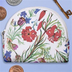 Summer Flowers Horseshoe Style Canvas Pouch by goljakoff