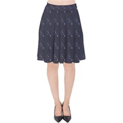 Black Stars Velvet High Waist Skirt by Sparkle