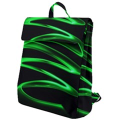 Green Light Painting Zig-zag Flap Top Backpack by Dutashop