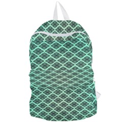 Pattern Texture Geometric Pattern Green Foldable Lightweight Backpack by Dutashop