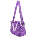 Pattern Texture Feet Dog Purple Rope Handles Shoulder Strap Bag View1