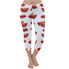 Summer Watermelon Pattern Capri Winter Leggings  by Dutashop
