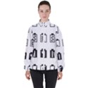 Battery Icons Charge Women s High Neck Windbreaker View1