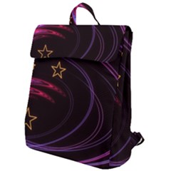 Background Abstract Star Flap Top Backpack by Dutashop
