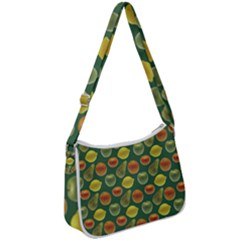 Background Fruits Several Zip Up Shoulder Bag by Dutashop