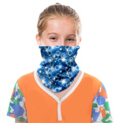 Star Hexagon Deep Blue Light Face Covering Bandana (kids) by Dutashop