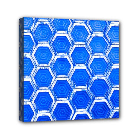 Hexagon Windows Mini Canvas 6  X 6  (stretched) by essentialimage365