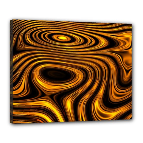 Wave Abstract Lines Canvas 20  X 16  (stretched) by Dutashop