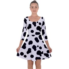 Spots Quarter Sleeve Skater Dress by Sobalvarro