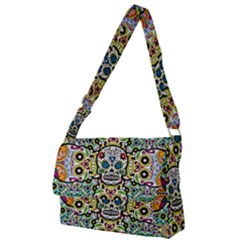 Sugar Skulls Pattern Full Print Messenger Bag (l) by ExtraAwesomeSauce