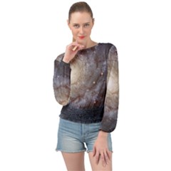 Spiral Galaxy Banded Bottom Chiffon Top by ExtraAwesomeSauce