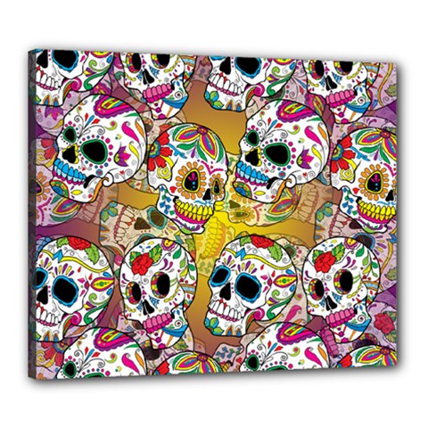 Sugar Skulls Canvas 24  X 20  (stretched) by ExtraAwesomeSauce