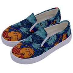 Koi Fish Kids  Canvas Slip Ons by ExtraAwesomeSauce