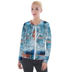Retro Girls Velvet Zip Up Jacket by ExtraAwesomeSauce