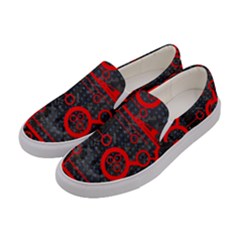 Tech - Red Women s Canvas Slip Ons by ExtraAwesomeSauce