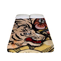 White Tiger Fitted Sheet (full/ Double Size) by ExtraAwesomeSauce