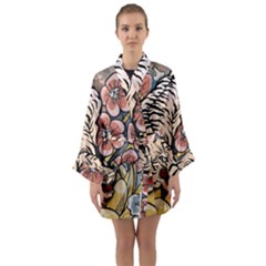 White Tiger Long Sleeve Satin Kimono by ExtraAwesomeSauce