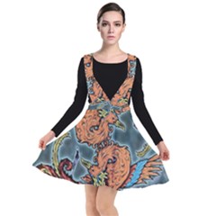 Chinese Phoenix Plunge Pinafore Dress by ExtraAwesomeSauce