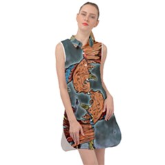 Chinese Phoenix Sleeveless Shirt Dress by ExtraAwesomeSauce