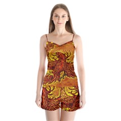 Phoenix Rising Satin Pajamas Set by ExtraAwesomeSauce