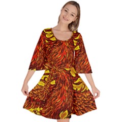 Phoenix Rising Velour Kimono Dress by ExtraAwesomeSauce