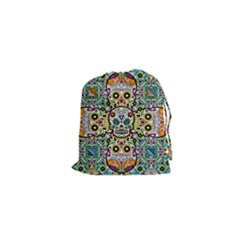 Sugar Skulls Pattern Drawstring Pouch (xs) by ExtraAwesomeSauce