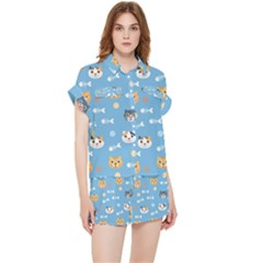 Cute Cat Pattern Chiffon Lounge Set by ExtraAwesomeSauce