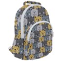 Cute Cat Pattern Rounded Multi Pocket Backpack View2