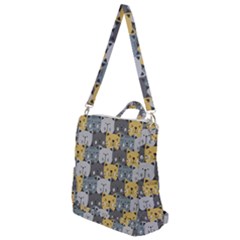 Cute Cat Pattern Crossbody Backpack by ExtraAwesomeSauce