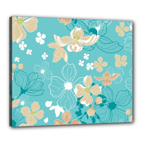 Floral Pattern Canvas 24  X 20  (stretched) by ExtraAwesomeSauce
