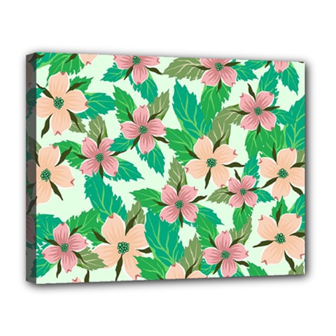 Floral Pattern Canvas 14  X 11  (stretched) by ExtraAwesomeSauce