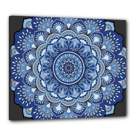 Mandela Flower Canvas 24  X 20  (stretched) by ExtraAwesomeSauce