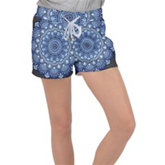 Mandela Flower Velour Lounge Shorts by ExtraAwesomeSauce