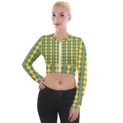 Native American Pattern Long Sleeve Cropped Velvet Jacket by ExtraAwesomeSauce