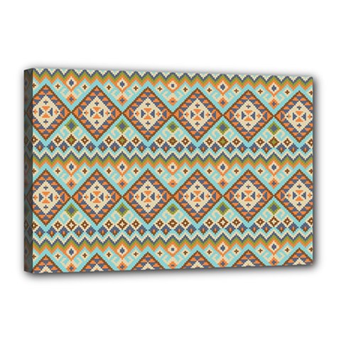 Native American Pattern Canvas 18  X 12  (stretched) by ExtraAwesomeSauce