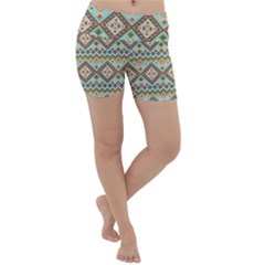 Native American Pattern Lightweight Velour Yoga Shorts by ExtraAwesomeSauce